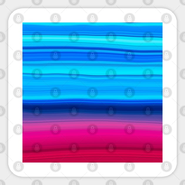 Wavy Blue and Pink Stripes Sticker by thesnowwhyte